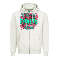 Oatmeal Heather nobody fights alone Zipper Hoodie - AdoDesignShop
