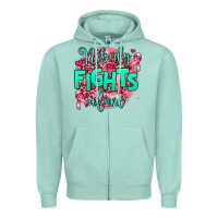 Seafoam nobody fights alone Zipper Hoodie - AdoDesignShop
