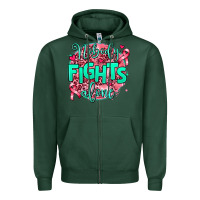 Sports Green nobody fights alone Zipper Hoodie - AdoDesignShop