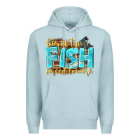 Blue Mist born to fish forced to work Premium Hoodie - NancyCooperArtShop