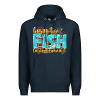Navy born to fish forced to work Premium Hoodie - NancyCooperArtShop