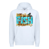 White born to fish forced to work Premium Hoodie - NancyCooperArtShop