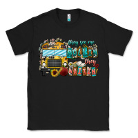 Black They See Me Rollin' They Waiting Classic Tee - CowhideDigitalArt