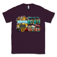 Plum They See Me Rollin' They Waiting Classic Tee - CowhideDigitalArt