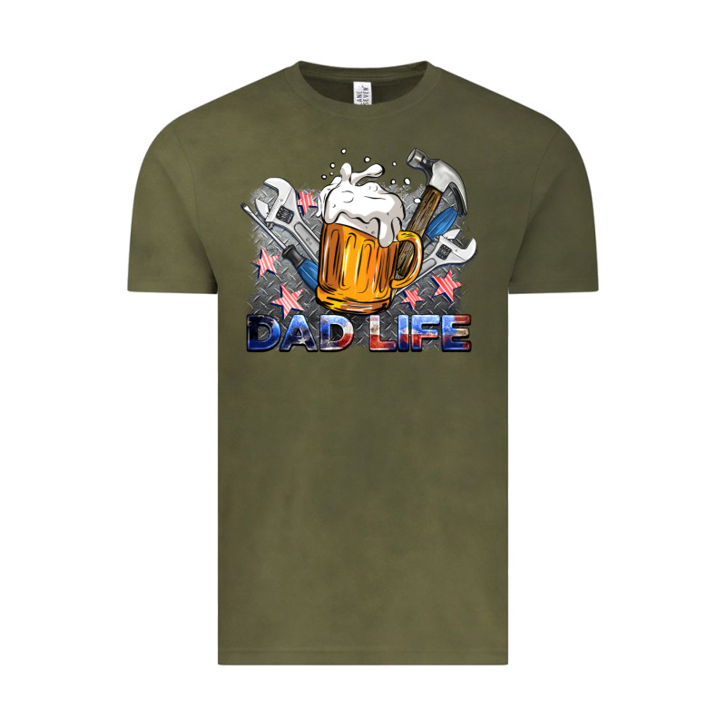 Dad Life Beer And Tools Vintage Tee by BarkalooDesign | Teevron