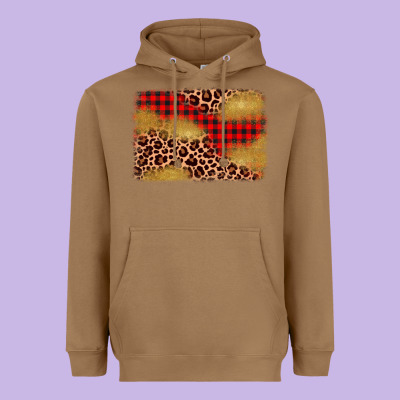 Christmas Leopard Glitter Background Heavyweight Hoodie Designed By Adodesignshop