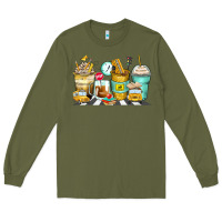 Army Green school bus coffee cups Long Sleeve Tee - Zillion Design Studio