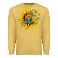 Antique Gold western sunflower  cross believe Premium Sweatshirt - BarkalooDesign