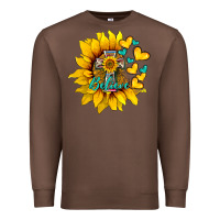 Chestnut western sunflower  cross believe Premium Sweatshirt - BarkalooDesign