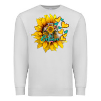 Dove Grey western sunflower  cross believe Premium Sweatshirt - BarkalooDesign