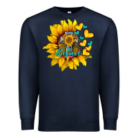 Navy western sunflower  cross believe Premium Sweatshirt - BarkalooDesign