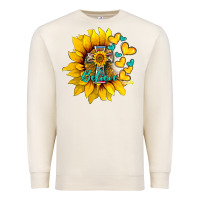 Sandshell western sunflower  cross believe Premium Sweatshirt - BarkalooDesign