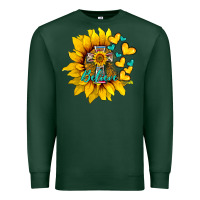 Sports Green western sunflower  cross believe Premium Sweatshirt - BarkalooDesign