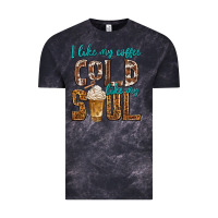Cloud Black i like my coffee cold like my soul Vintage Tee - texasbilliewilder