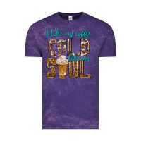 Cloud Purple i like my coffee cold like my soul Vintage Tee - texasbilliewilder