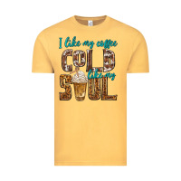 Vintage Mustard i like my coffee cold like my soul Vintage Tee - texasbilliewilder