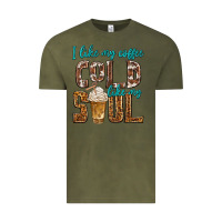 Vintage Olive i like my coffee cold like my soul Vintage Tee - texasbilliewilder