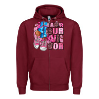 Burgundy i am a survivor Zipper Hoodie - AdoDesignShop