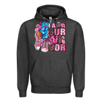 Charcoal Heather i am a survivor Zipper Hoodie - AdoDesignShop