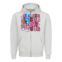 Dove Grey i am a survivor Zipper Hoodie - AdoDesignShop