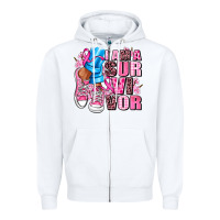 White i am a survivor Zipper Hoodie - AdoDesignShop