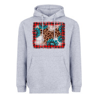 Heather Grey Christmas gemstone leopard background Heavyweight Hoodie - AdoDesignShop