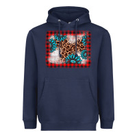 Navy Christmas gemstone leopard background Heavyweight Hoodie - AdoDesignShop