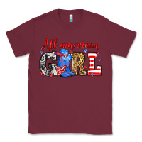 Burgundy All American girl Classic Tee - Neo Western