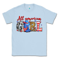 Dusty Blue All American girl Classic Tee - Neo Western