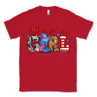 Red All American girl Classic Tee - Neo Western