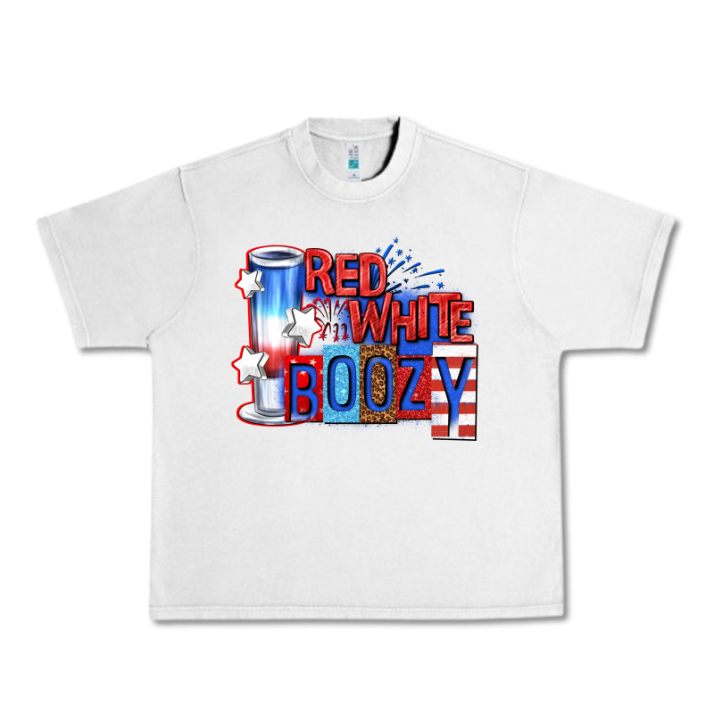Red White Boozy Billie Wilder Urban Heavy Tee by texasbilliewilder | Teevron