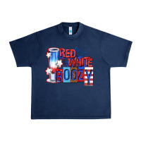 Navy red white boozy billie wilder Urban Heavy Tee - texasbilliewilder