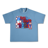 Pebble Blue red white boozy billie wilder Urban Heavy Tee - texasbilliewilder