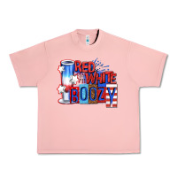 Salmon red white boozy billie wilder Urban Heavy Tee - texasbilliewilder