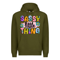 Army Green sassy little thing Premium Hoodie - MaliasSmallBusiness