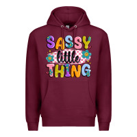 Burgundy sassy little thing Premium Hoodie - MaliasSmallBusiness