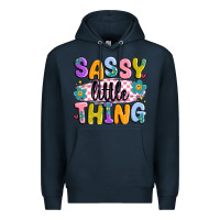Navy sassy little thing Premium Hoodie - MaliasSmallBusiness