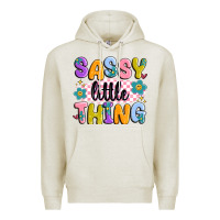 Oatmeal Heather sassy little thing Premium Hoodie - MaliasSmallBusiness