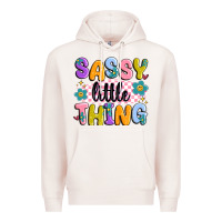Pale Pink sassy little thing Premium Hoodie - MaliasSmallBusiness
