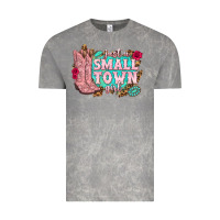 Cloud Rock just a small town girl cowgirl boots Vintage Tee - texasbilliewilder