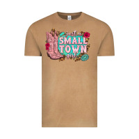 Vintage Camel just a small town girl cowgirl boots Vintage Tee - texasbilliewilder