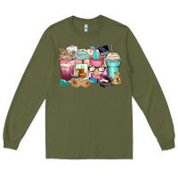 Army Green small business coffee cups Long Sleeve Tee - Zillion Design Studio