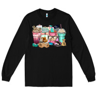 Black small business coffee cups Long Sleeve Tee - Zillion Design Studio