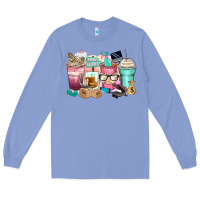 Colony Blue small business coffee cups Long Sleeve Tee - Zillion Design Studio