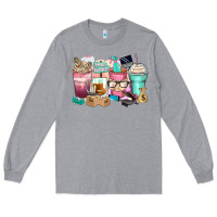 Heather Grey small business coffee cups Long Sleeve Tee - Zillion Design Studio