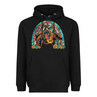 Black bucking bronco rodeo rainbow Heavyweight Hoodie - Artiststas