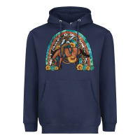 Navy bucking bronco rodeo rainbow Heavyweight Hoodie - Artiststas