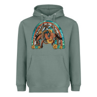 Sage bucking bronco rodeo rainbow Heavyweight Hoodie - Artiststas