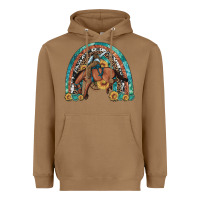 Toasted Coconut bucking bronco rodeo rainbow Heavyweight Hoodie - Artiststas