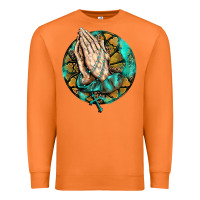 Carrot western praying hands prayer rosary  faith cross Premium Sweatshirt - BarkalooDesign
